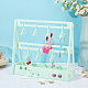 PH PandaHall 68 Holes Earring Organizer with Mini Hangers 2-Tiers Coat Hanger Earring Display Stands for Selling Earring Hanging Acrylic Ear Studs Display Rack for Retail Show Exhibition Green EDIS-WH0029-16E-5