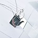 925 подвесные стерлингового серебра ожерелья NJEW-BB48081-A-2