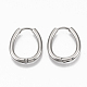 201 Stainless Steel Huggie Hoop Earrings STAS-T050-027P-1