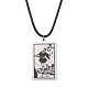 Ожерелья с подвеской в виде карты Таро 201 из нержавеющей стали NJEW-JN04496-01-1