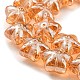 Pearl Luster Plated Electroplate Transparent Glass Beads Strands EGLA-G037-07A-PL02-3