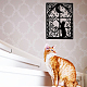 NBEADS Window with Cat and Butterfly Metal Wall Art Decor HJEW-WH0067-034-7