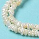 Naturales keshi abalorios de perlas hebras PEAR-J007-46-4