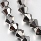 Faceted Bicone Electroplate Glass Beads Strands EGLA-P016-4mm-F06-1