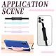 OLYCRAFT 4 Sets Silicone Phone Finger Strap Universal Silicone Elastic Loop Phone Grip Reusable Hand Finger Holder Phone Grip Holder for Most Phone Case - Black/Pink/Purple/Mint Green AJEW-OC0003-16-5