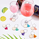 BENECREAT 24 Sets Wooden Wine Glass Charms AJEW-BC0003-13-5