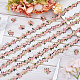 15 ヤードの花ポリエステル刺繍レースリボン  洋服アクセサリーデコレーション  ピンク  3/4インチ（20mm） OCOR-WH0070-77C-4