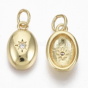 Латунные микро проложить кубического циркония подвески ZIRC-R109-038-NF