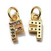 Латунные микро-паве красочные кубические циркониевые подвески ZIRC-F092-01-F
