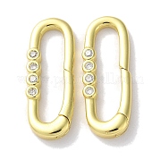 Застежки из латуни с микропаве и цирконием KK-Z039-07A