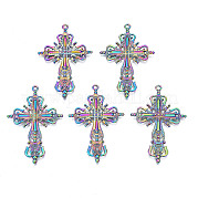 Gros pendentifs en alliage de couleur arc-en-ciel PALLOY-N156-200-NR