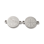 Religion 304 Stainless Steel Connector Charms STAS-C074-03B-P