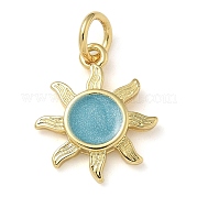 Подвески из латуни с покрытием из эмали KK-K392-50G-04