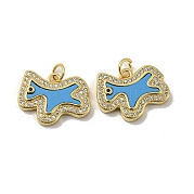 Латунные микро проложить кубического циркония подвески KK-H457-04G-01