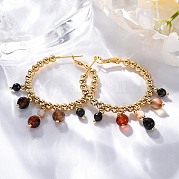 Круглые серьги-кольца из латуни EJEW-R014-16G