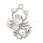 Подвески из прозрачного стекла с инкрустацией из латуни KK-S388-32P