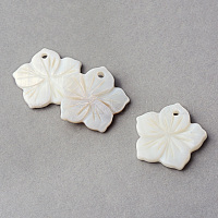 Natural Sea Shell Beads Strands, Dyed, Square Chip, White,  1~3.5x4.5~10x4.5~10mm, Hole: 0.5mm, 16.1 inch~16.9 inch