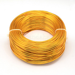Alambre de aluminio anodizado, alambre artesanal de metal flexible, alambre artesanal flexible, para hacer bisutería artesanal, naranja, 18 diámetro, 1.0mm, 200 m / 500 g (656.1 pies / 500 g)