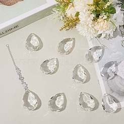 10шт прозрачные стеклянные подвески&nbsp;GLAA-SP0001-45B