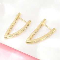 Латунные серьги обруча&nbsp;EJEW-D348-02G