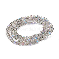 Прозрачные стеклянные бусины гальваническим пряди&nbsp;EGLA-F153-HR01