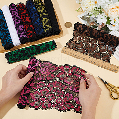 10 шт. двухцветная эластичная кружевная отделка из полиэстера&nbsp;OCOR-BC0007-57