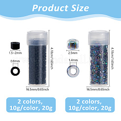 40g 4 Arten Glas Saatperlen&nbsp;SEED-DC0001-22