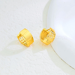 Латунные серьги-кольца с полыми сердцами&nbsp;ED4470