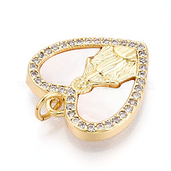 Латунные микропаве прозрачные подвески с фианитом&nbsp;KK-N268-48G