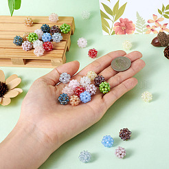 36 pz 12 colori perline di vetro intrecciate fatte a mano&nbsp;WOVE-TA0001-08
