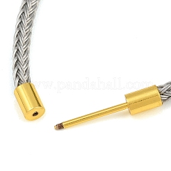 Fabrication de bracelet en fil d'acier tressé&nbsp;KK-CBA6056-03G-G
