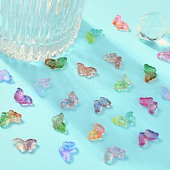 100 pz 9 perle di vetro trasparente bicolore&nbsp;GLAA-CJ0001-68
