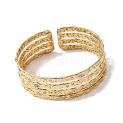 Браслеты-манжеты из кованой нержавеющей стали 304&nbsp;BJEW-H635-03G