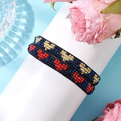 2шт. браслеты из стеклянных бусин ручной работы для женщин&nbsp;BJEW-MZ00157