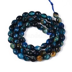 Brins de perles d'œil de tigre teintées naturellement&nbsp;G-T142-87A