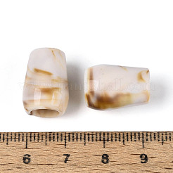 Двухцветные непрозрачные акриловые европейские бусины&nbsp;OACR-N157-05