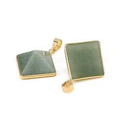 Pendenti avventurina verde naturale&nbsp;G-H359-03G-05
