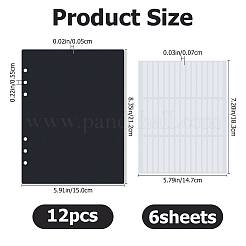 12 Stück Deckblatt für 6-Loch-Binderinge aus PP-Kunststoff&nbsp;DIY-FH0011-04A