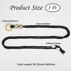 Ручная работа тканые хлопчатобумажные льняные пояса-цепочки для женщин дамское платье&nbsp;AJEW-WH20017-75B