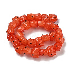 Прозрачные стеклянные бусины ручной работы&nbsp;GLAA-N0028-01G