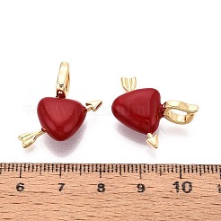 Латунь эмаль подвески&nbsp;KK-T072-20G