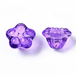 Perle di vetro verniciate a spruzzo trasparente&nbsp;GGLA-S054-011A-01