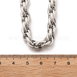 304 Edelstahl-Seilkettenhalsketten für Damen und Herren&nbsp;NJEW-A033-04A-P