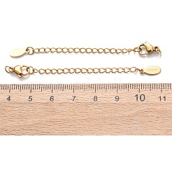 Kettenverlängerung aus Edelstahl 304 mit ovalen Anhängern&nbsp;STAS-G383-07G
