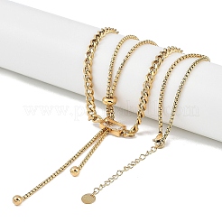 Ионное покрытие (ip) 304 нержавеющая сталь цепи ожерелья&nbsp;NJEW-M078-14G