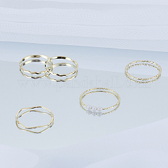 Наборы колец из сплава для женщин&nbsp;RJEW-LP0002-53G