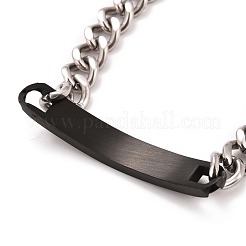 Rettangolo con parola ti amo braccialetto a maglie con strass&nbsp;STAS-E160-33EBP