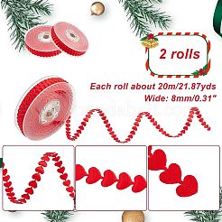 Лента из полиэстера в форме сердца&nbsp;OCOR-WH0079-04A