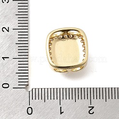 Messing-Pavé-Anhänger mit klaren Zirkonia&nbsp;KK-C255-17G