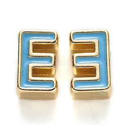 Cuentas de esmalte de aleación de chapado en rack&nbsp;X-ENAM-S122-033E-NR